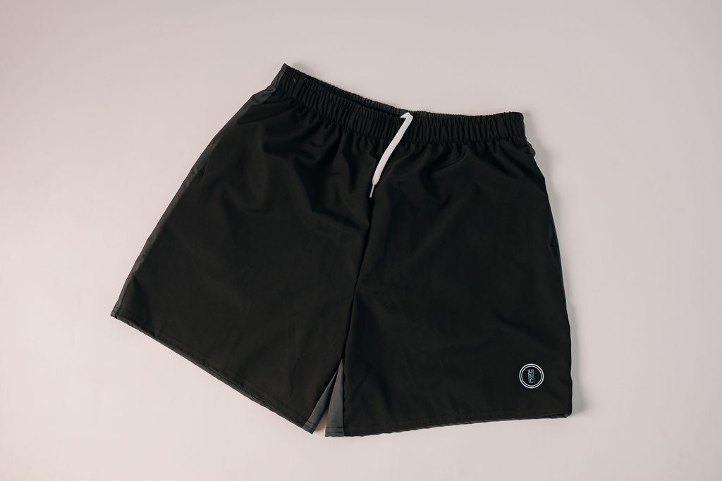 (UNCIRCULATED) BLACK/GREY GYM SHORTS