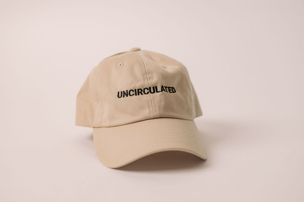 (UNCIRCULATED) BLACK FONT / EMBROIDERED HAT