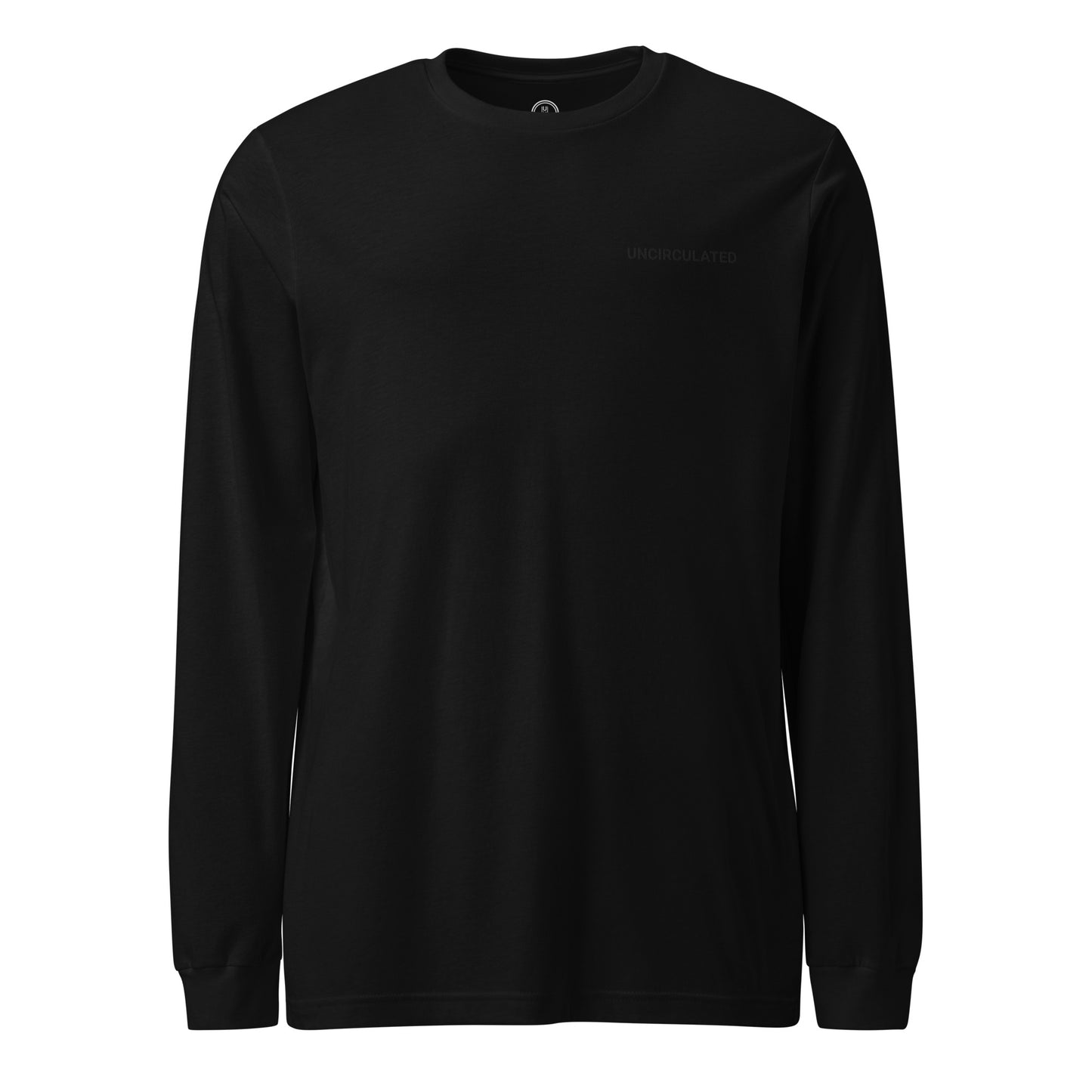 (UNCIRCULATED) BLACK FONT / EMBROIDERED LONG SLEEVE TEE