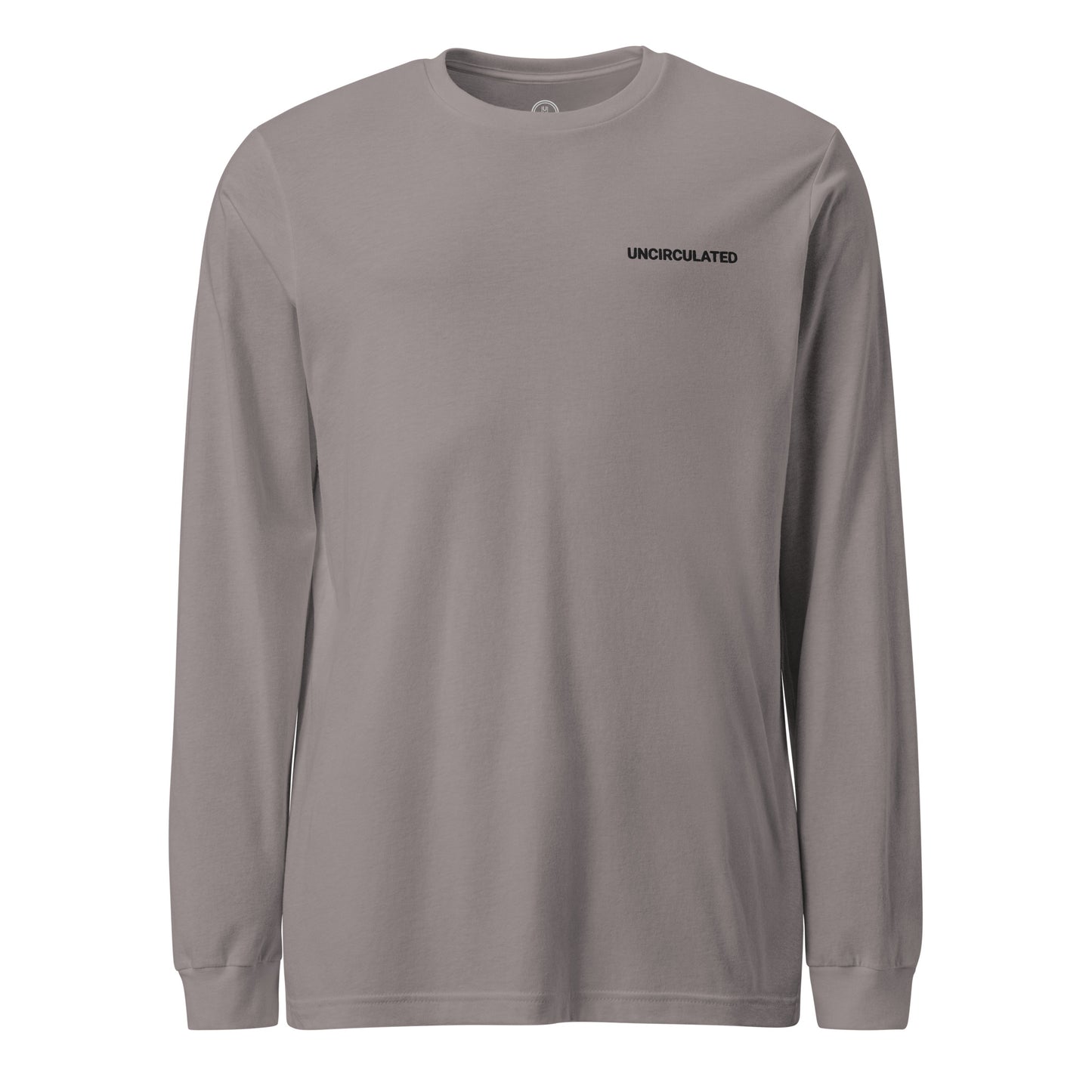 (UNCIRCULATED) BLACK FONT / EMBROIDERED LONG SLEEVE TEE